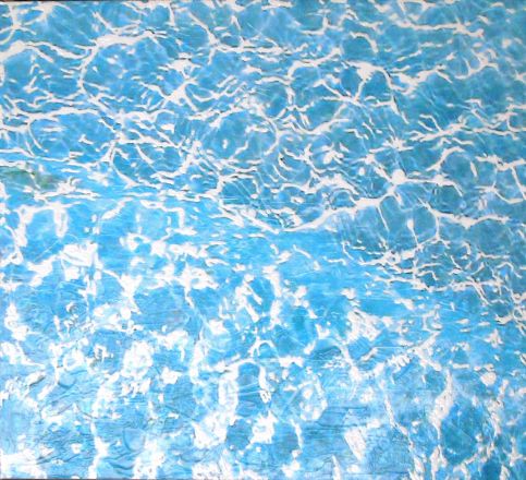 Fragments - 2013<br /><br /><h6>South of France: Pool</h6>  Mixed Media (Artistâ€™s own photography printed on canvas, and acrylic paint) <br /> 600mm x 540mm H <br /><br /><br /><br /><br /><br /><br /><h7>Sold</h7>